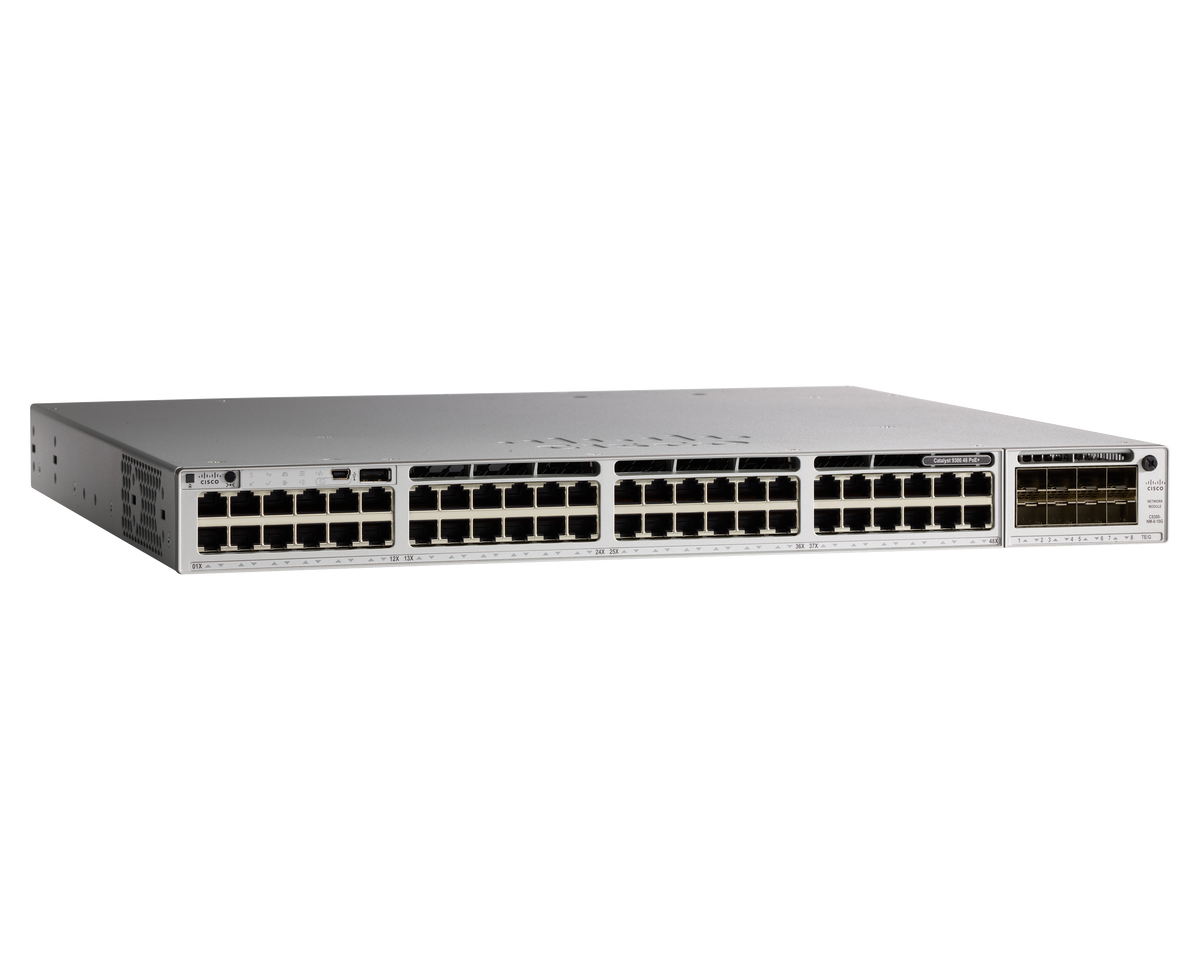 Cisco Catalyst 9300-48P Cloud-Managed 48-Port PoE+ Gigabit Switch