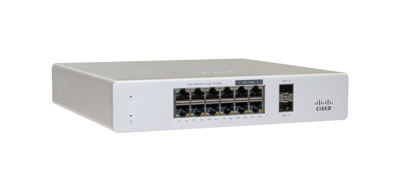 Cisco Meraki MS130-12X Cloud-Managed 12-Port Multigigabit PoE Switch