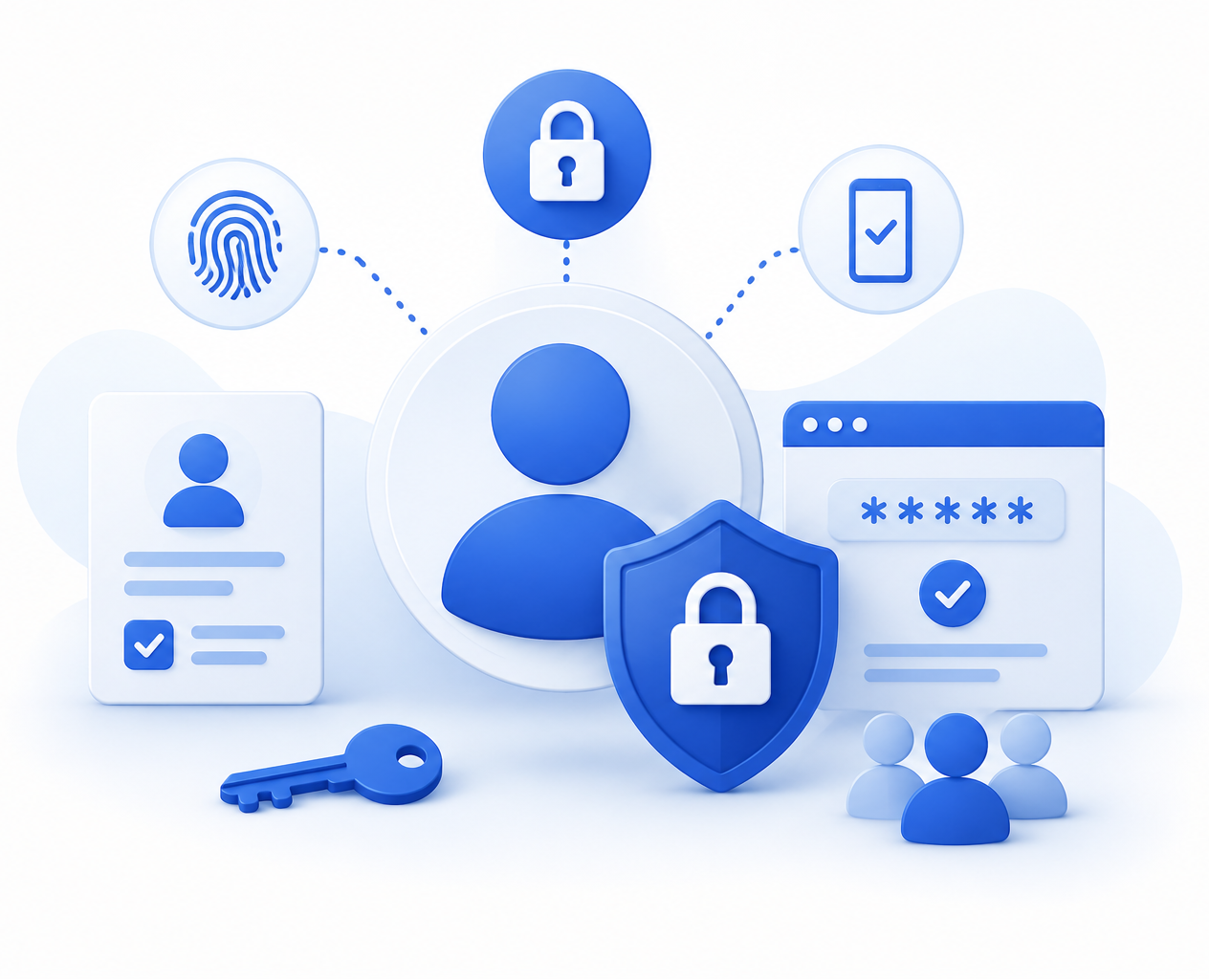 Identity and security in blue tones