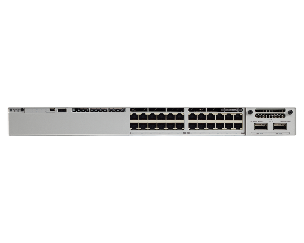 Cisco Catalyst 9300-24U Cloud-Managed 24-Port UPoE Gigabit Switch
