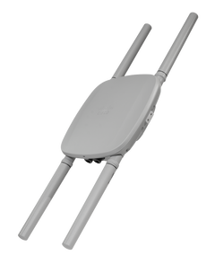 Cisco Meraki CW9163E outdoor access point with antennas, three-quarter view