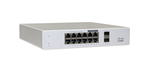 Cisco Meraki MS130-12X Cloud-Managed 12-Port Multigigabit PoE Switch