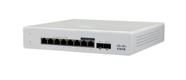 Cisco Meraki MS130-8X Cloud-Managed 8-Port Multigigabit PoE Switch