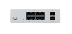 Cisco Meraki MS130R-8P front — 8 Gigabit PoE+ ports and 2 SFP uplinks